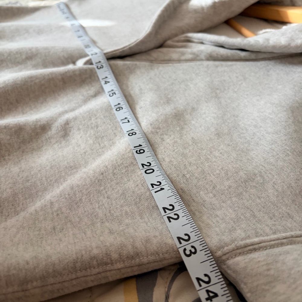 Abercrombie & Fitch Shawl Collar Henley pullover Sweatshirt, heather gray, XL - Picture 6 of 10